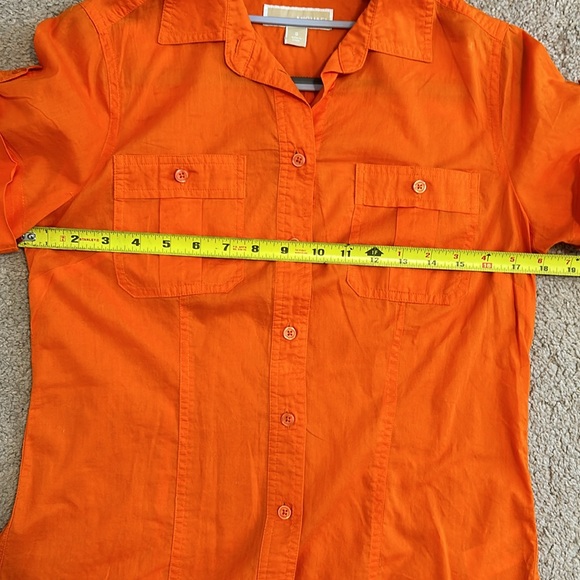 Michael Kors 6 Blouse Orange Button Down - Picture 7 of 7
